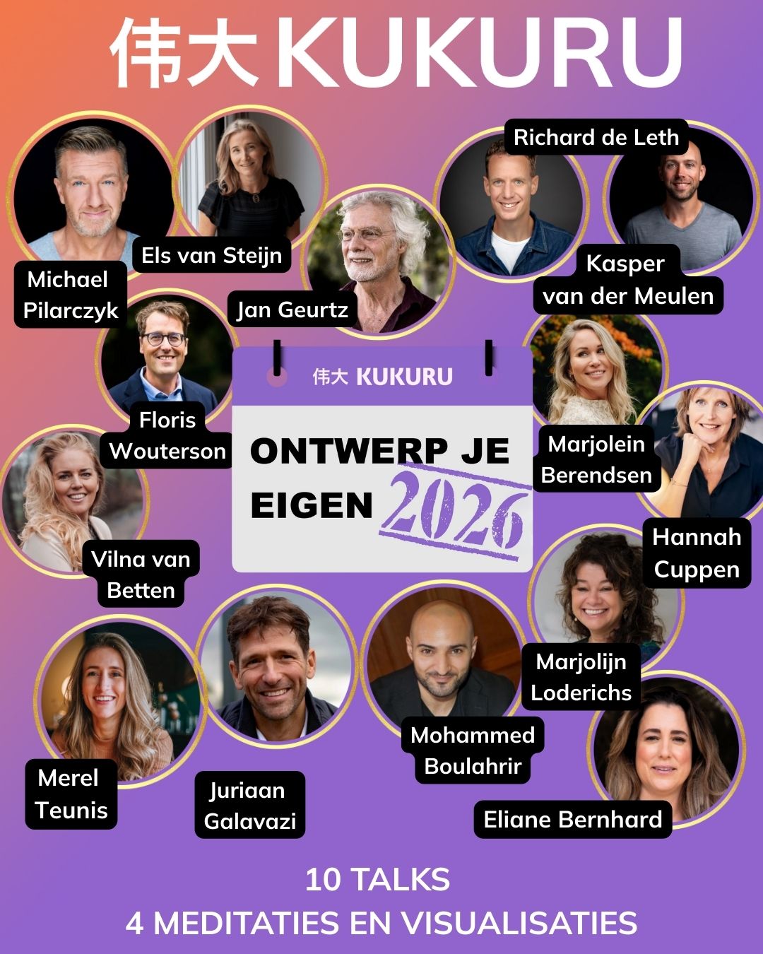 Best of ontwerp je eigen 2026 (10 talks van een uur en 4 meditaties/visualisaties)