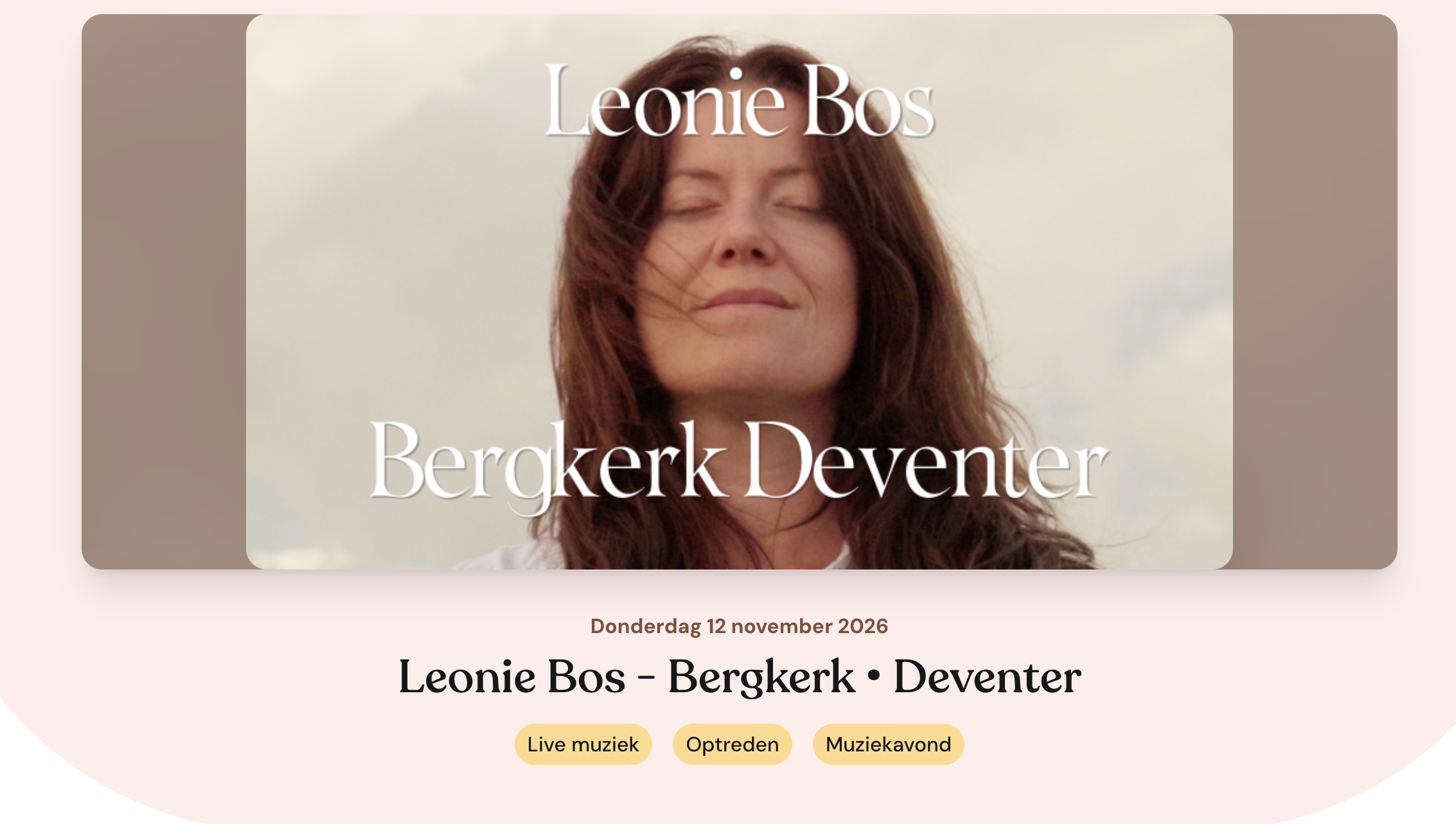 Een magisch concert in de Bergkerk - Leonie Bos